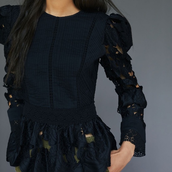 Anthropologie Verb embroiled cut out top